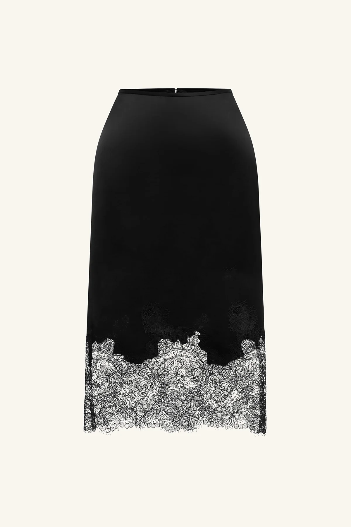 LUCIA LACE KNEE LENGTH SKIRT - BLACK - Image 6