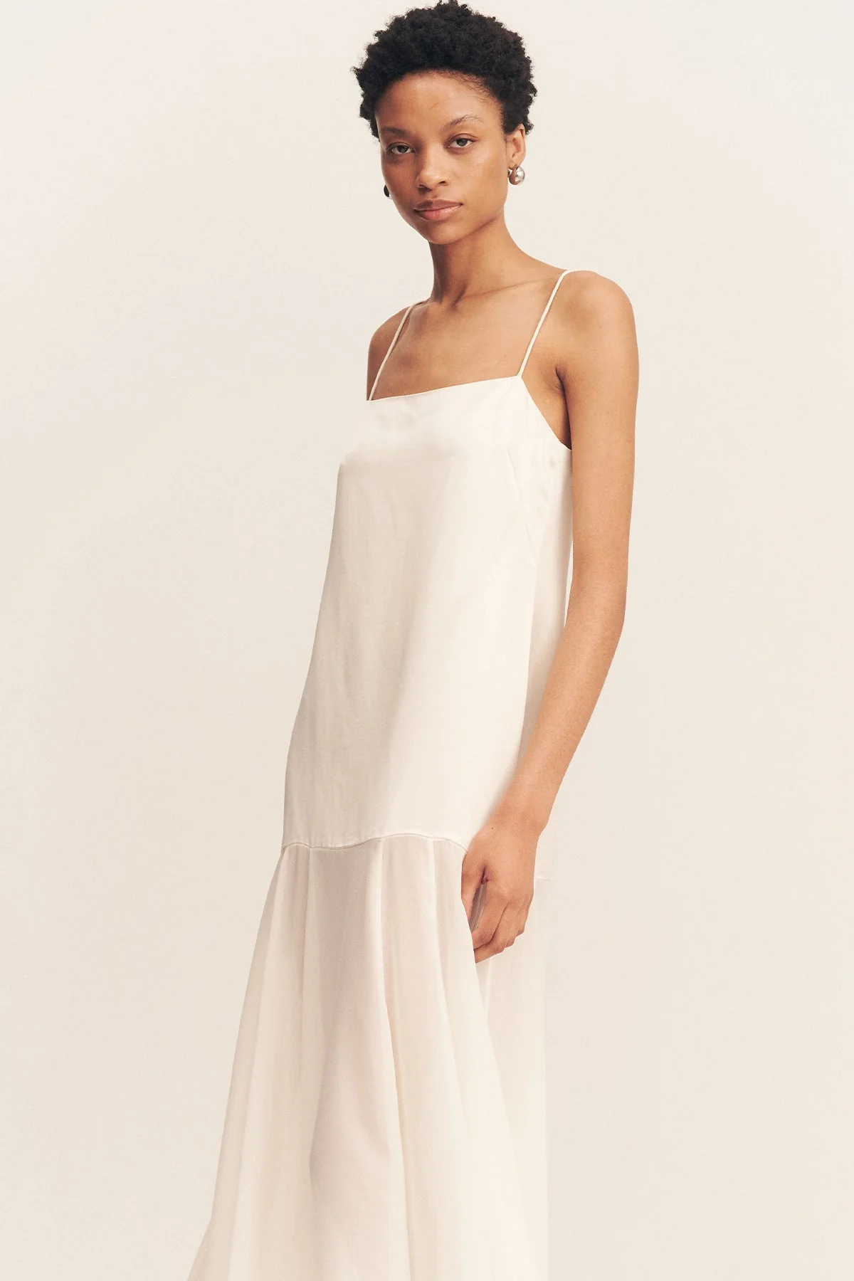 MORAYA DROPPED WAIST MAXI DRESS - IVORY - Image 2
