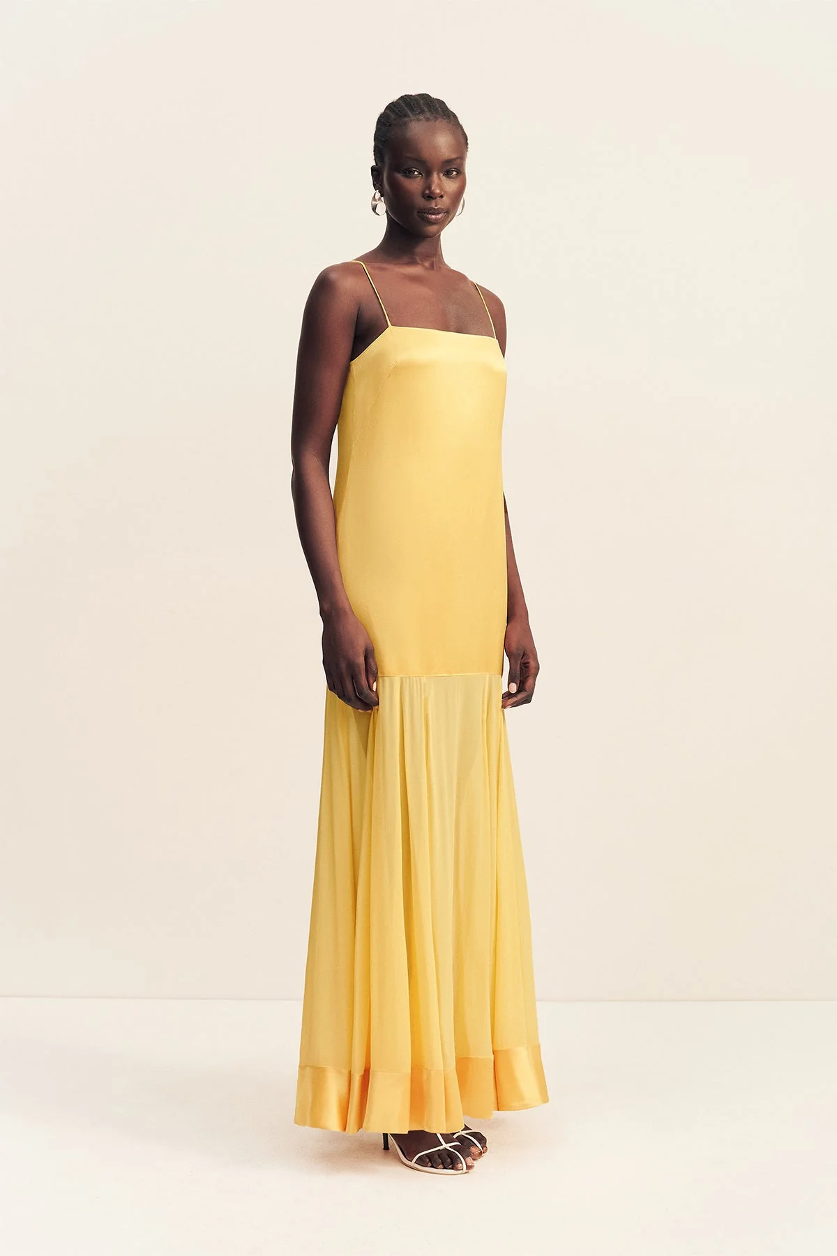 MORAYA DROPPED WAIST MAXI DRESS - SOLEIL - Image 3