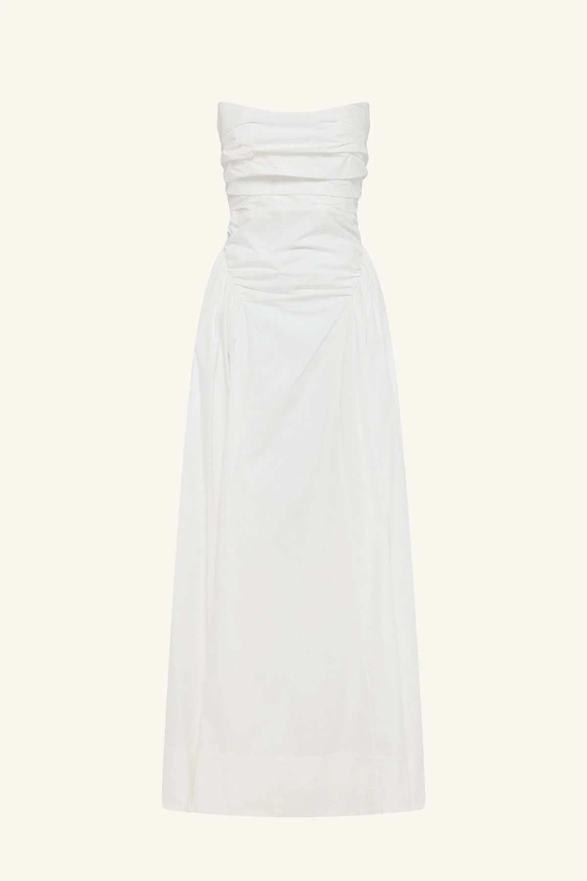 MORTON STRAPLESS PANELLED MAXI DRESS - WHITE - Image 7