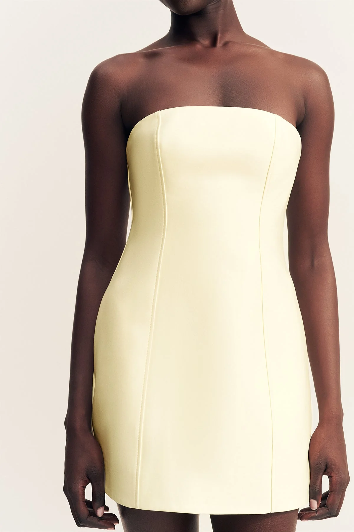 OTIS PANELLED STRAPLESS MINI DRESS - YUZU - Image 6