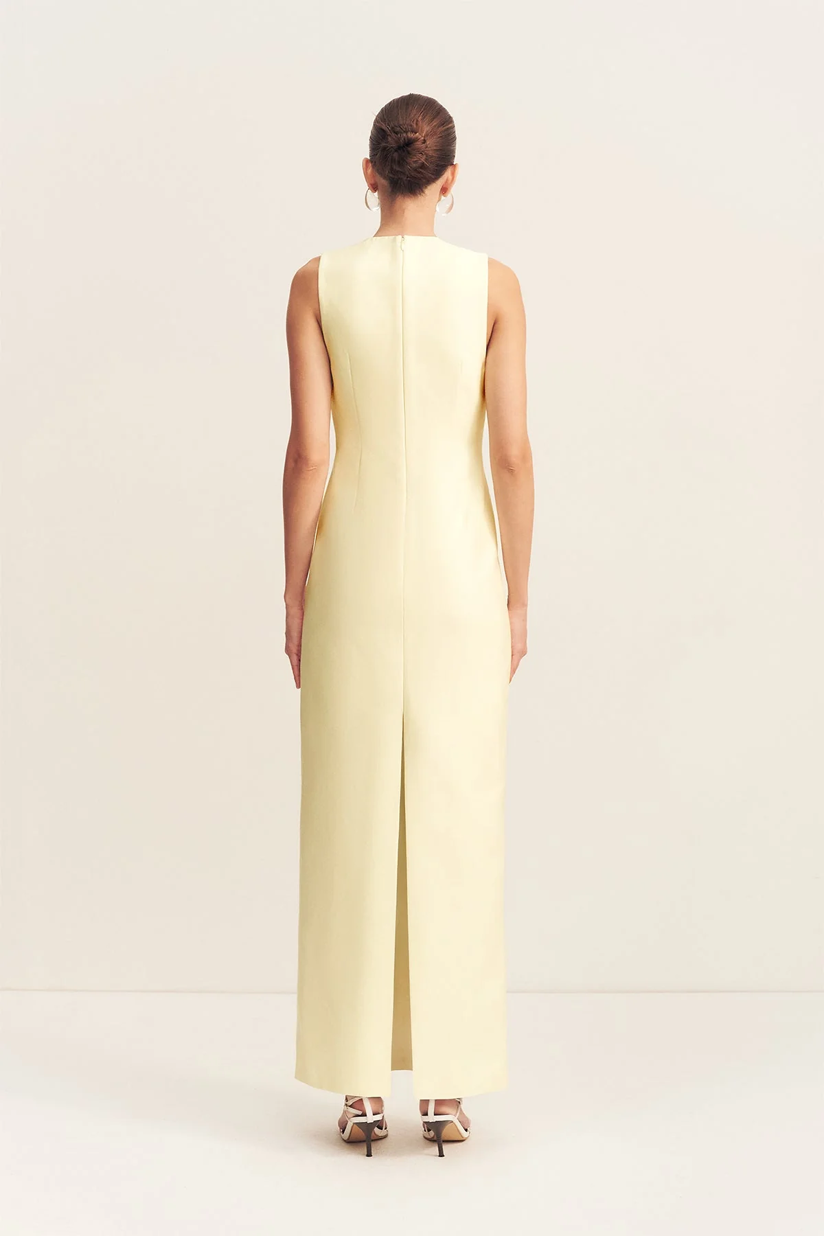 OTIS PLUNGED FITTED MAXI DRESS - YUZU - Image 5