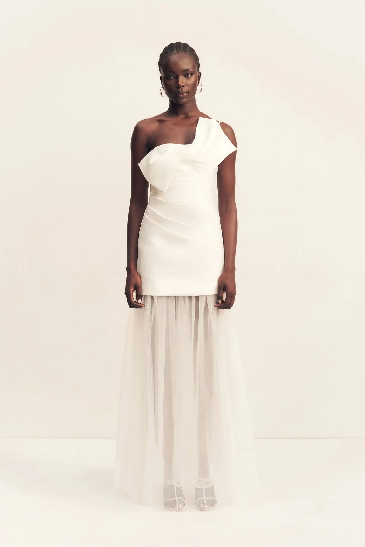 OTIS TWIST KNOT MINI DRESS - IVORY - Image 5