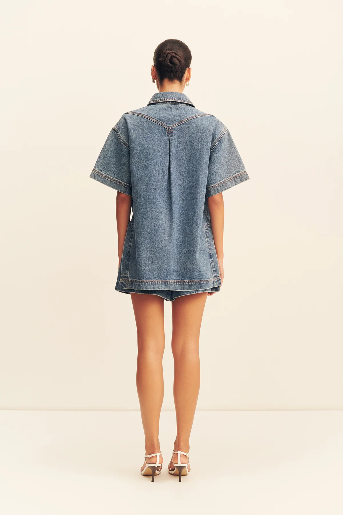 RAQUEL HIGH WAISTED FLARED SHORT - Image 4