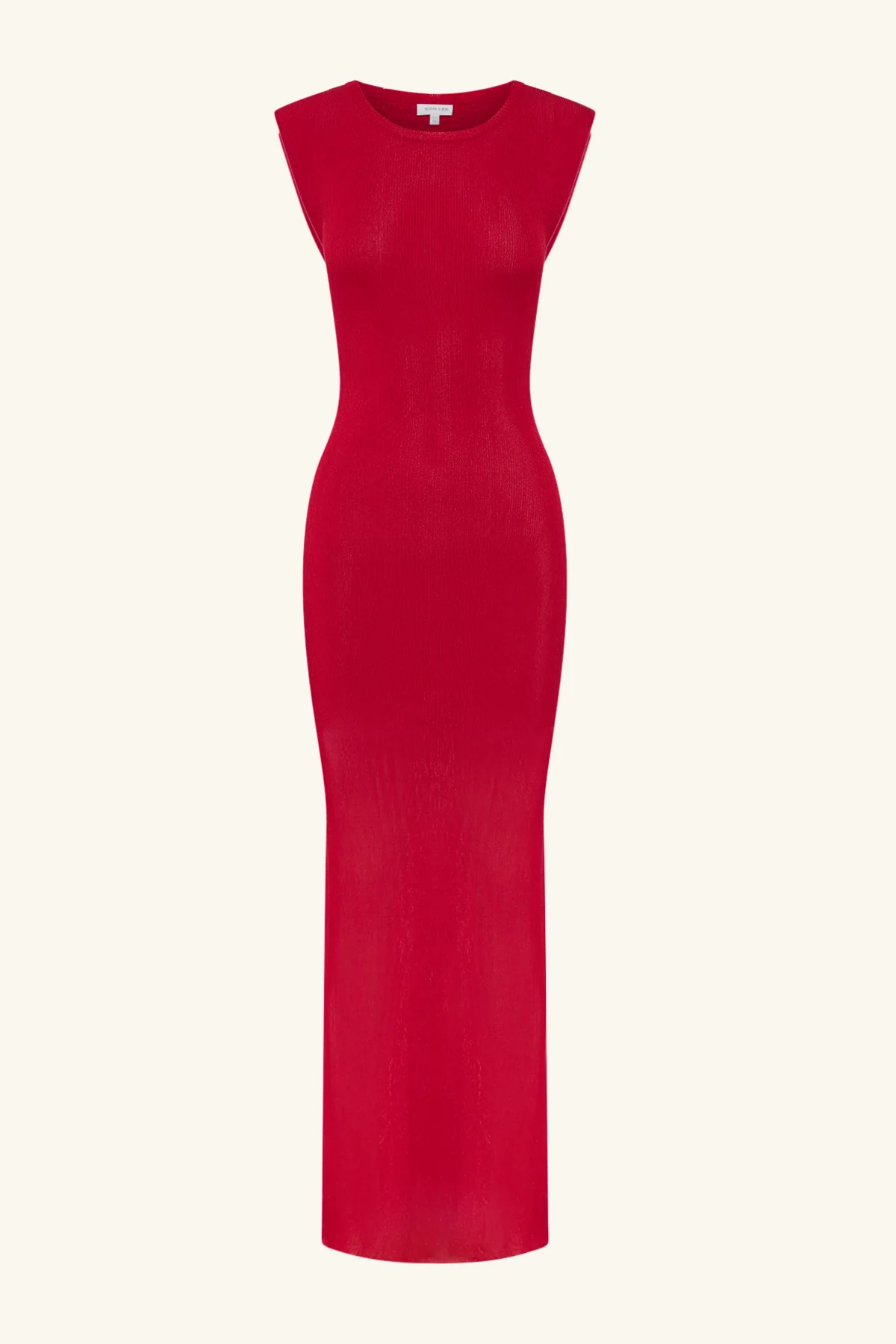 ROHE SHEER KNIT CAP SLEEVE MIDI DRESS - CHERRY - Image 7