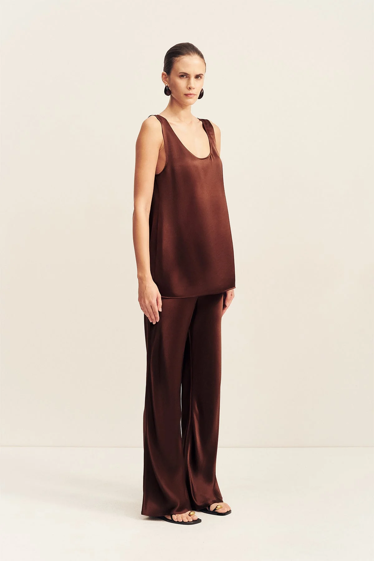 SAVANNA SCOOP NECK TOP - COFFEE - Image 3