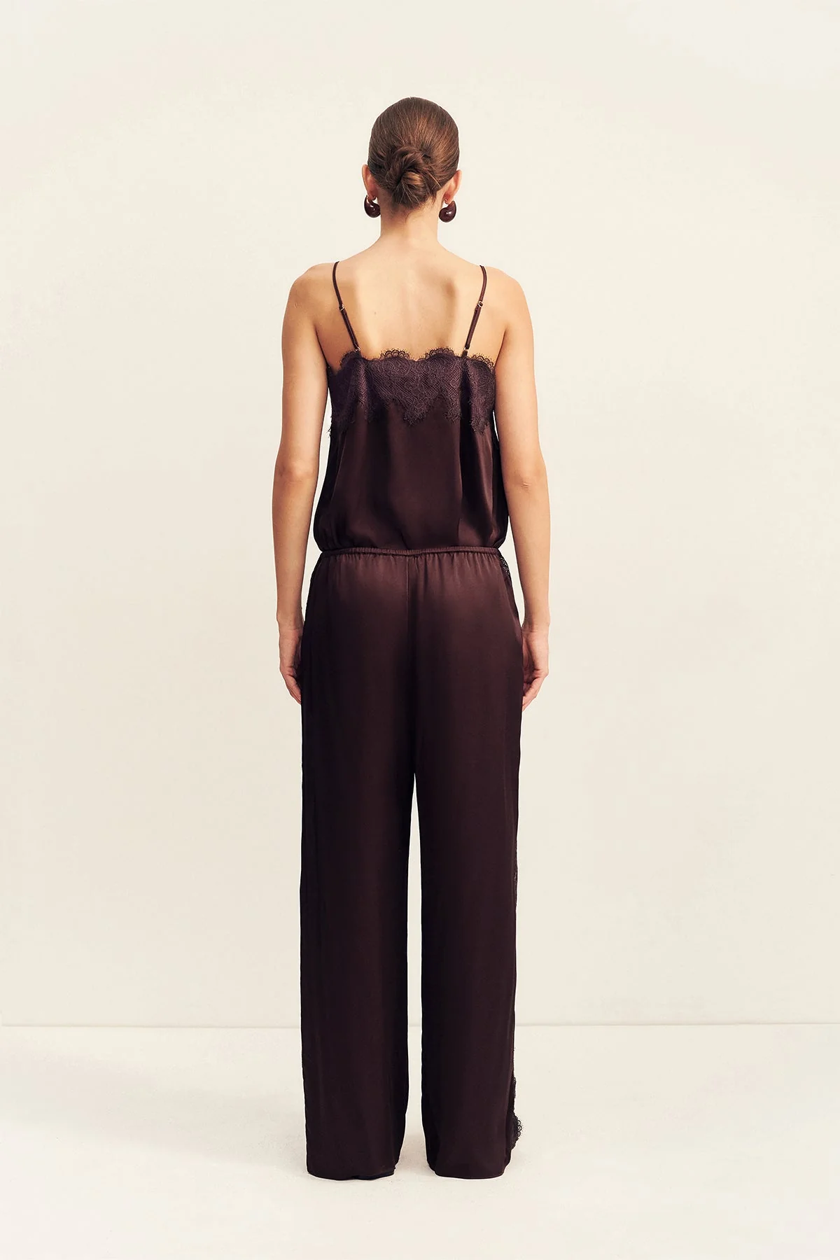 SIMONA LACE SIDE PANEL PANT - ESPRESSO - Image 5