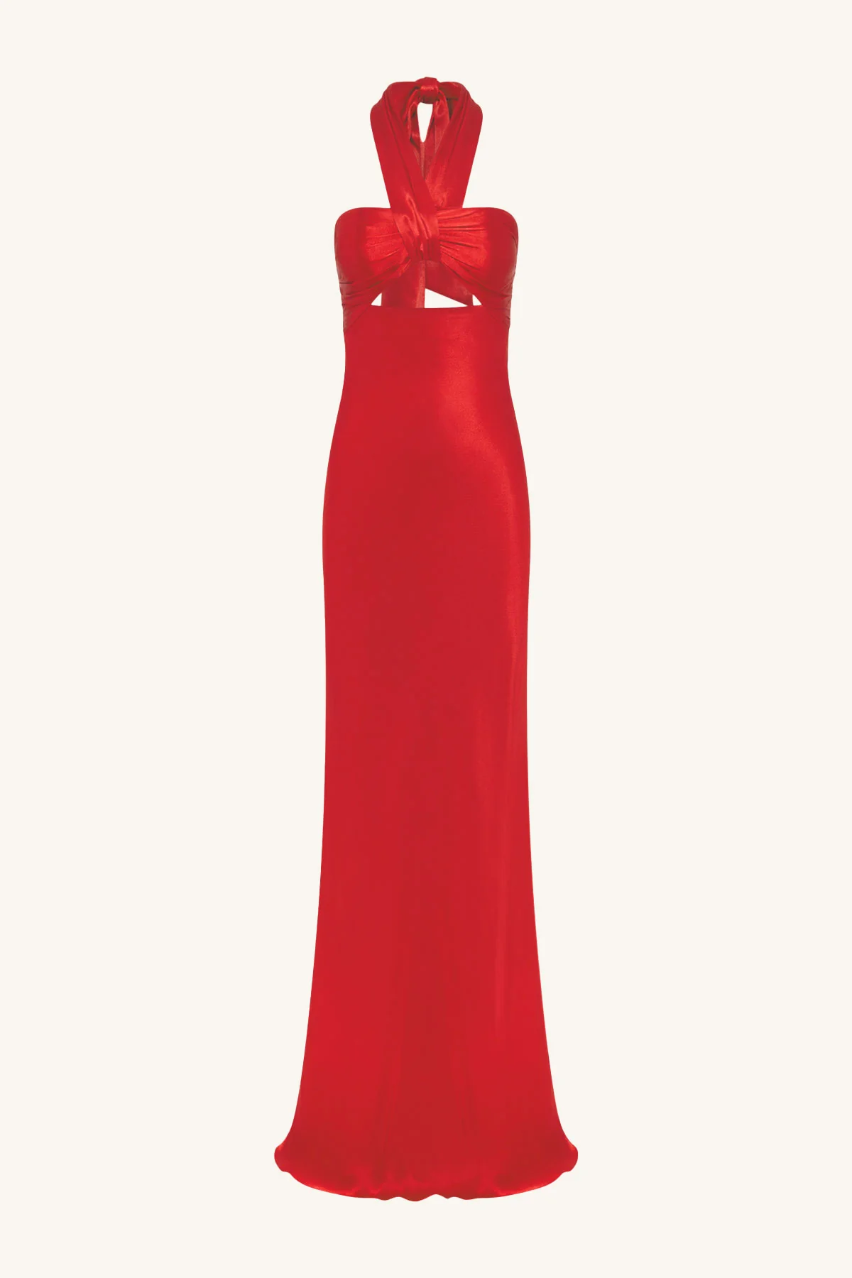 TATUM RUCHED HALTER MAXI DRESS - GRENADINE - Image 7